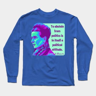 Simone de Beauvoir Portrait and Quote Long Sleeve T-Shirt